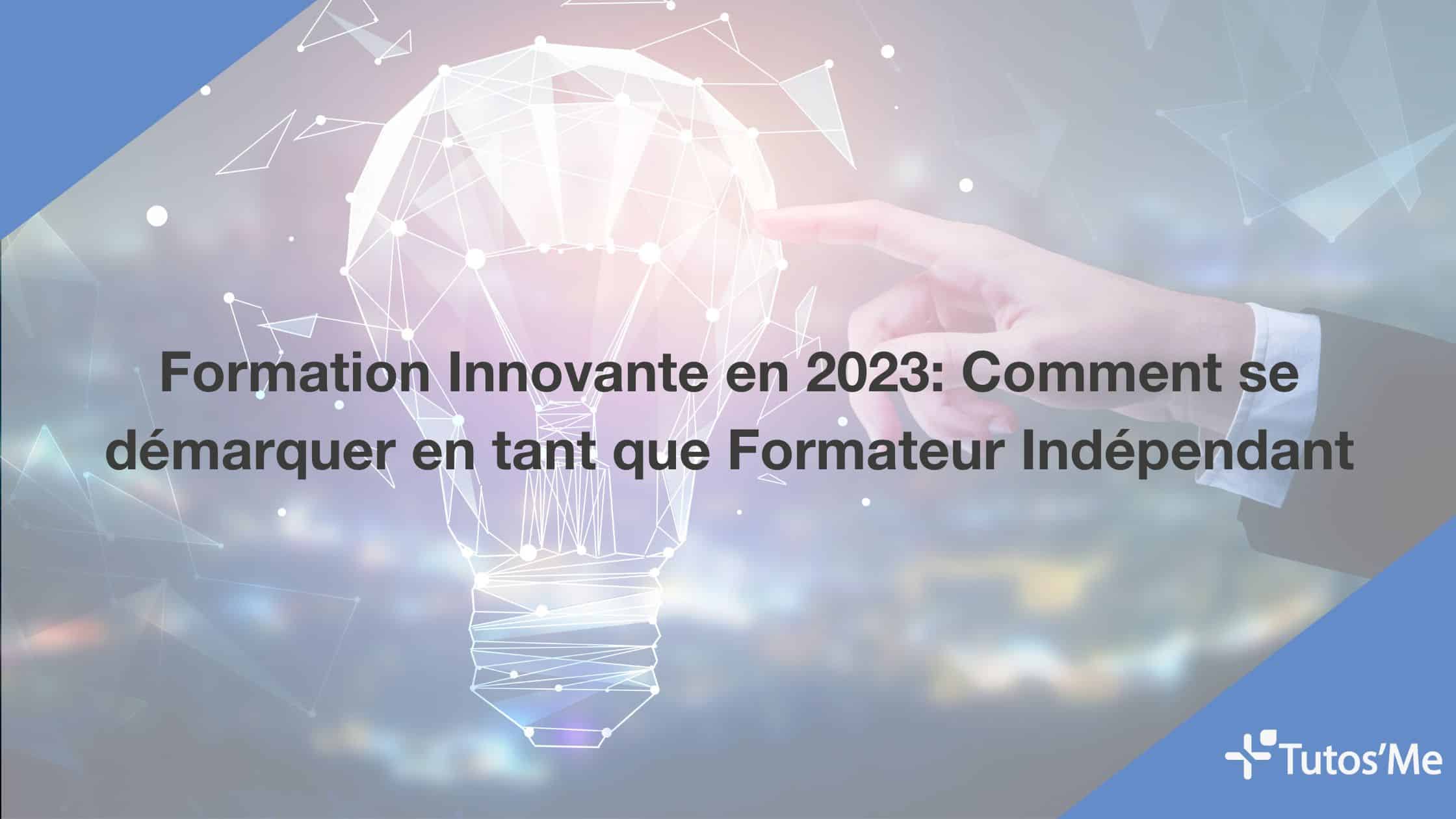 En 2023, le paysage de la formation évolue rapidement, avec de nouvelles technologies, des méthodes d'enseignement innovantes et des exigences changeantes des apprenants. En tant que formateur indépendant travaillant avec Tutos'Me, vous devez rester à la pointe des dernières tendances pour offrir une expérience de formation enrichissante et captivante. Dans cet article, nous explorerons ce qu'est une formation innovante en 2023 et comment vous pouvez utiliser ces outils pour améliorer vos offres de formation et vous démarquer dans un marché concurrentiel.
